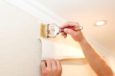Pose de papier peint à Vernioz — revêtements muraux et toiles de verre